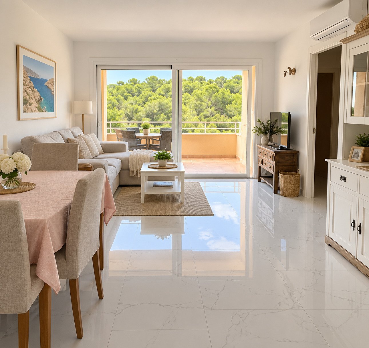 Komplett renoviertes Penthouse mit Terrasse und Pool in Maioris