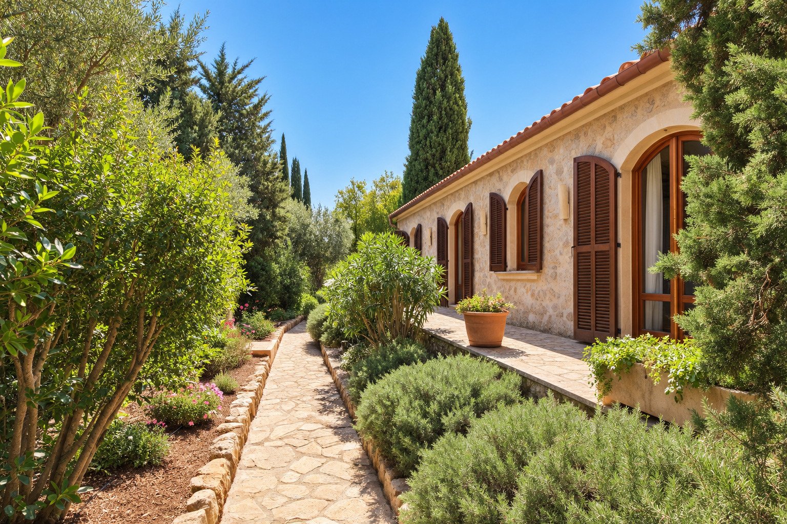 Authentische Natursteinfinca mit Pool, großzügigen Räumen und einem Garten