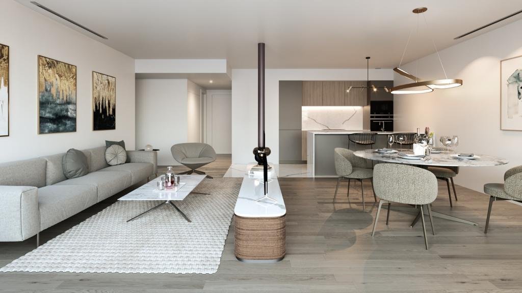Genießen Sie das Leben in einem exquisiten Apartment mit eigenem Pool und Tiefgarage."