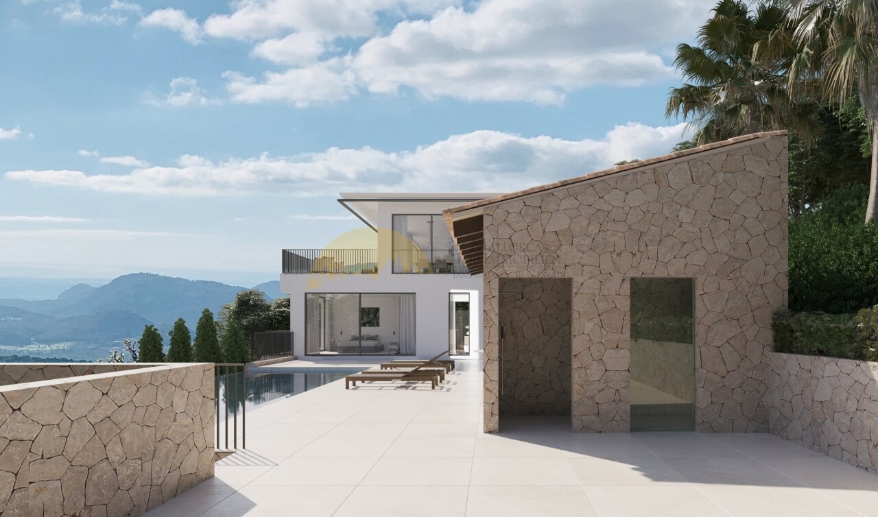 Architektonisches Meisterwerk mit Panoramablick – Neubauvilla in den Tramuntana-Bergen
