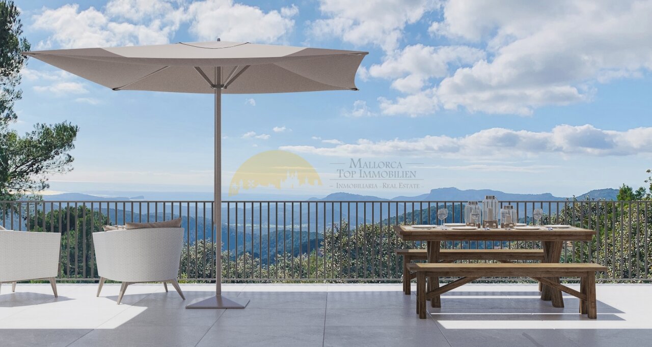 Architektonisches Meisterwerk mit Panoramablick – Neubauvilla in den Tramuntana-Bergen