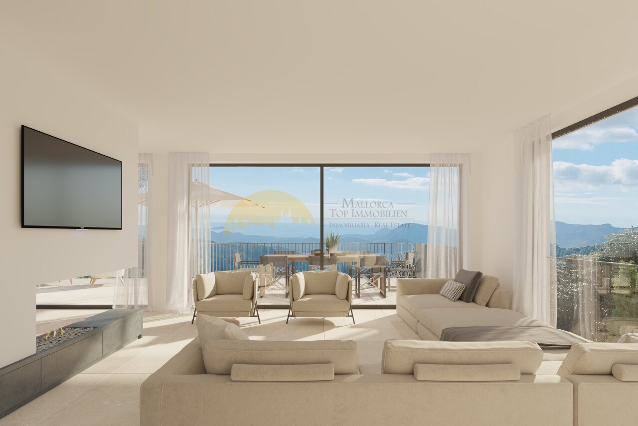 Architektonisches Meisterwerk mit Panoramablick – Neubauvilla in den Tramuntana-Bergen