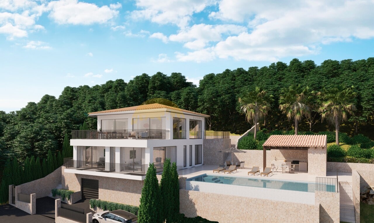 Architektonisches Meisterwerk mit Panoramablick – Neubauvilla in den Tramuntana-Bergen