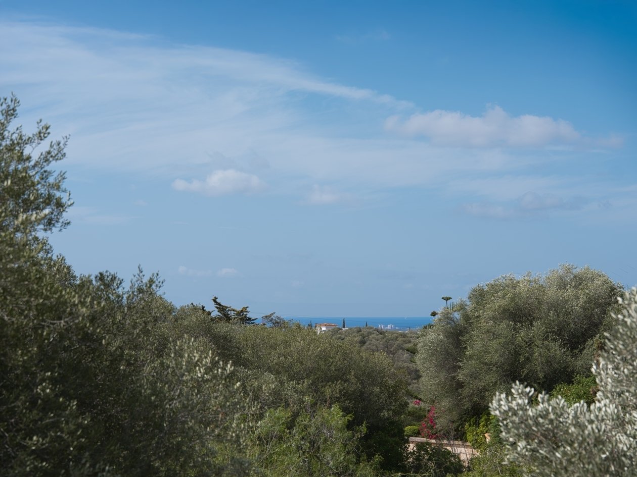 Fernblick auf das Meer – Idyllische Hanglage mit Panoramaaussicht