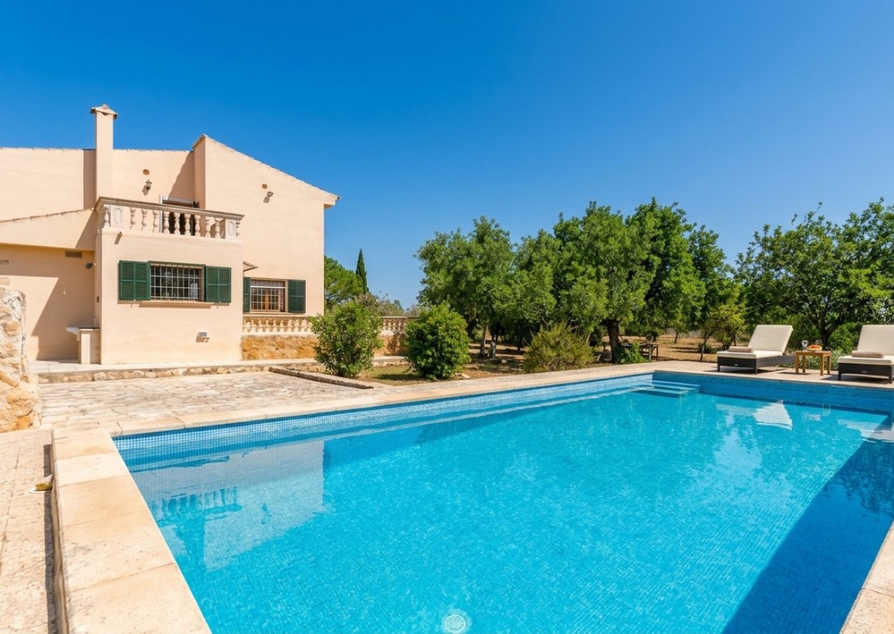 Poolanlage mit gepflasterter Terrasse und mediterranem Flair Poolanlage mit gepflasterter Terrasse und mediterranem Flair