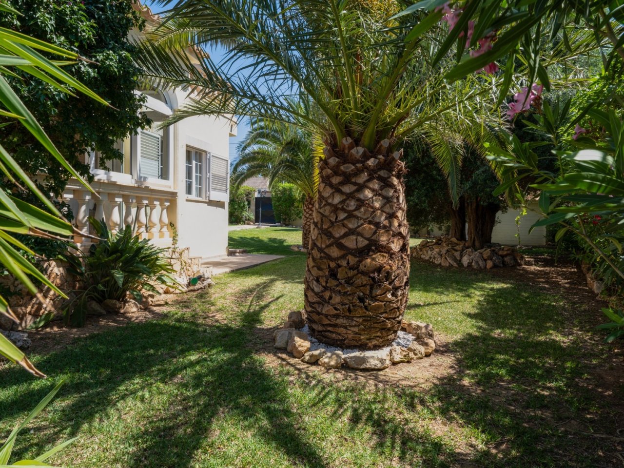 Mediterraner Garten mit viel Privatsphäre rund um den Bungalow in Badia Blava Mediterraner Garten mit viel Privatsphäre rund um den Bungalow in Badia Blava