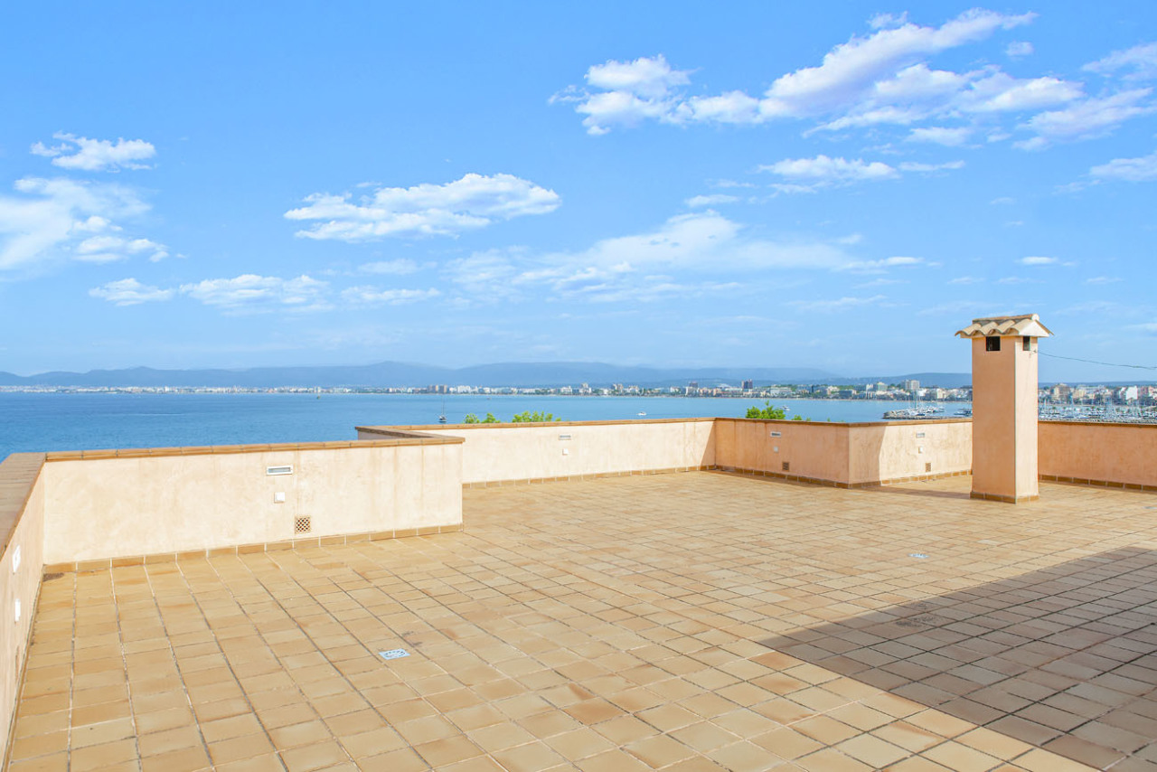 Dachterrasse mit Panoramablick – Exklusiver Außenbereich mit unverbaubarem Meerausblick Dachterrasse mit Panoramablick – Exklusiver Außenbereich mit unverbaubarem Meerausblick