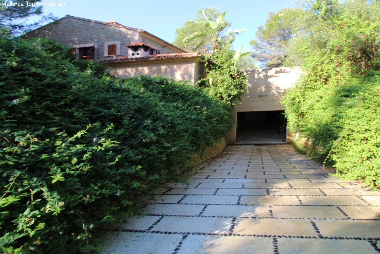 Gepflasterte Zufahrt mit integrierter Garage und natürlicher Heckeneinfriedung Gepflasterte Zufahrt mit integrierter Garage und natürlicher Heckeneinfriedung
