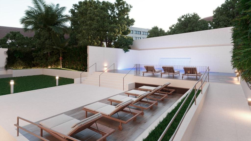 Exklusive Poolanlage mit stufenweisem Terrassensystem und privaten Ruhezonen Exklusive Poolanlage mit stufenweisem Terrassensystem und privaten Ruhezonen
