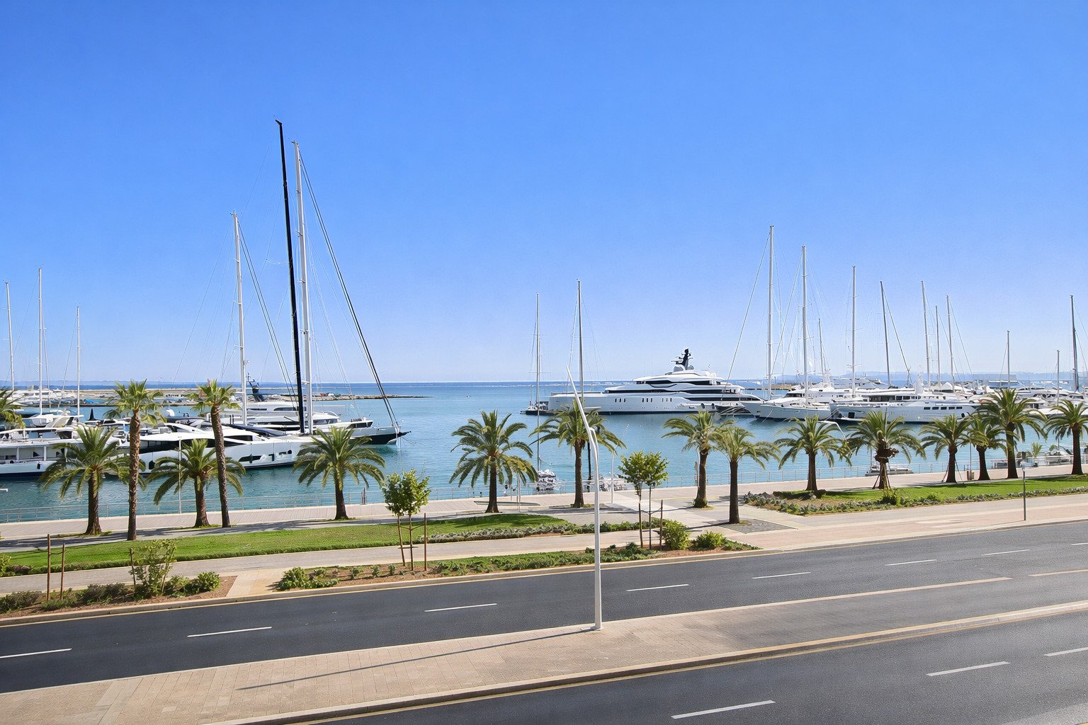 Stylish designer apartment with harbor view – living comfort on the first line of the sea