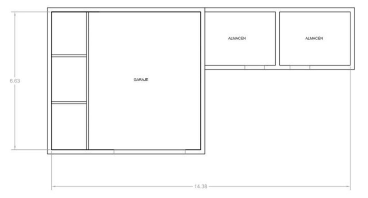 Practical garage with smart storage integration and two storage rooms