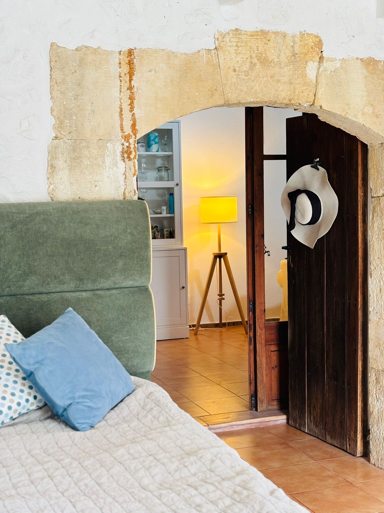 Charming bedroom with authentic stone vault and direct connection to living areas Charming bedroom with authentic stone vault and direct connection to living areas