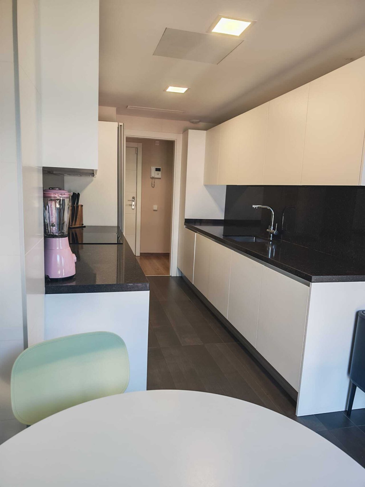 Modern kitchen with efficient workflow and high-quality built-in appliances