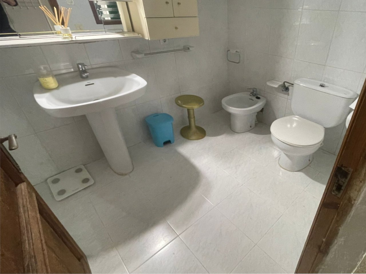 Practical bathroom with separate toilet and large wash area