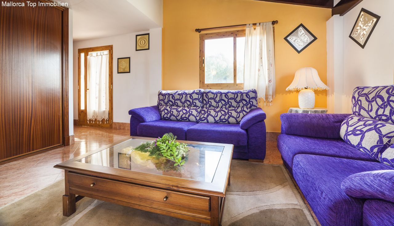 Flooded living room with large windows and open layout