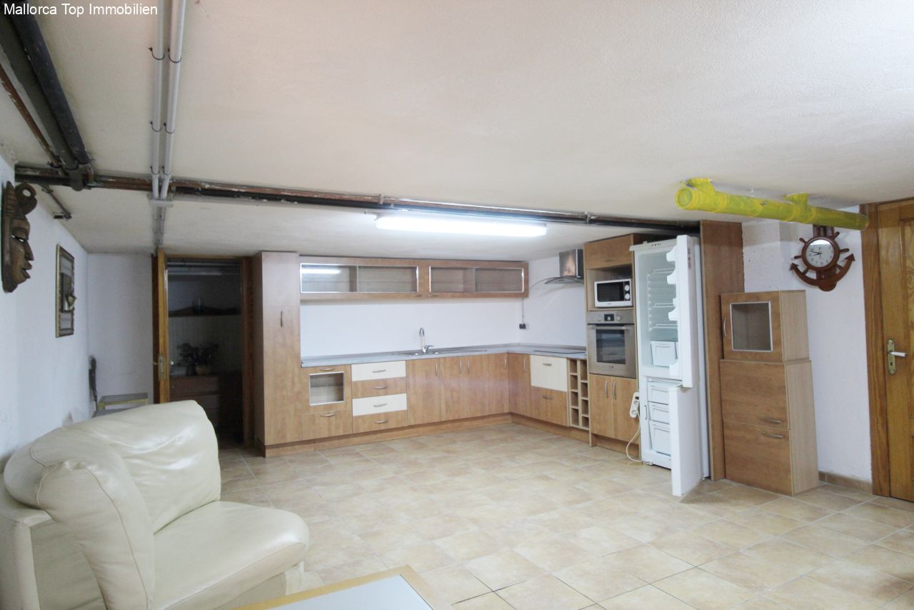 Kitchen to guest room in the basement