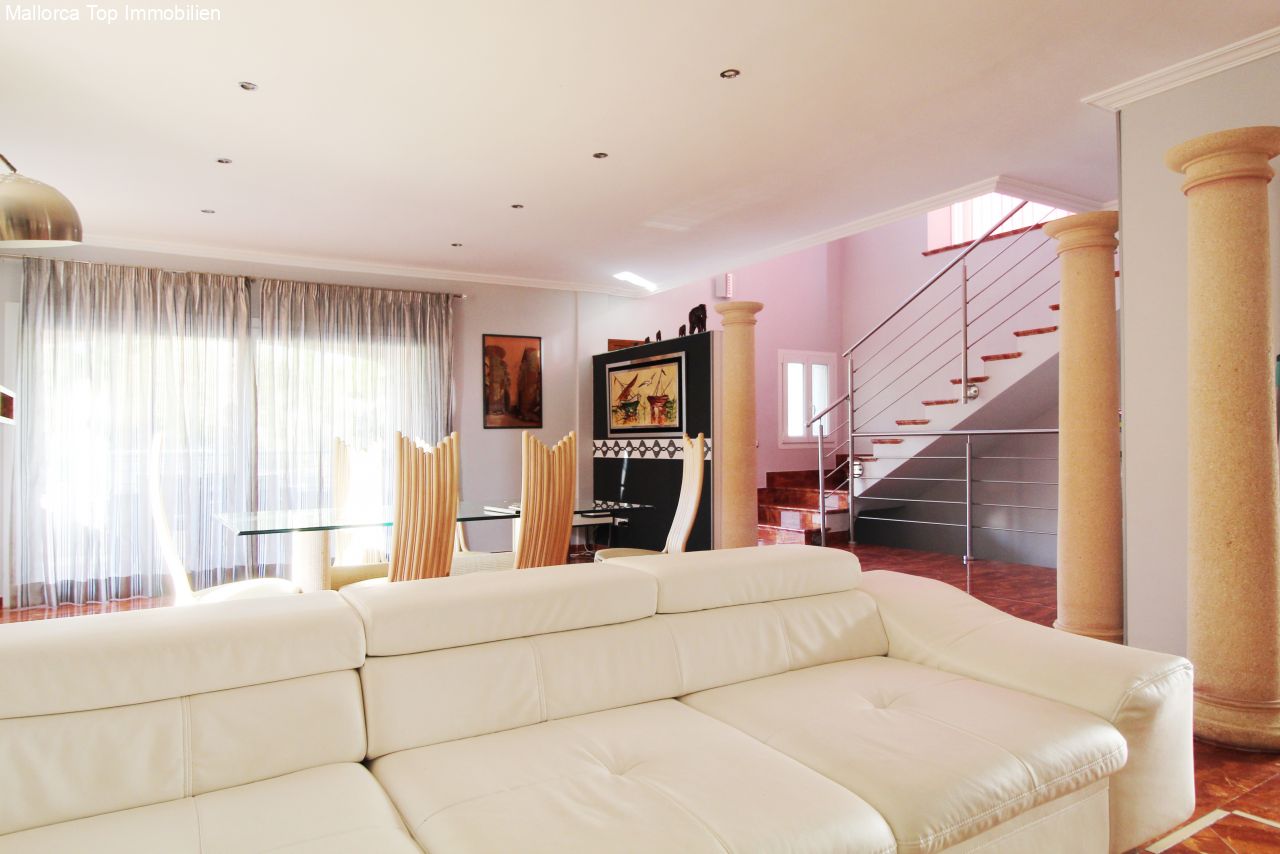 Living room with landing stairs Living room with landing stairs