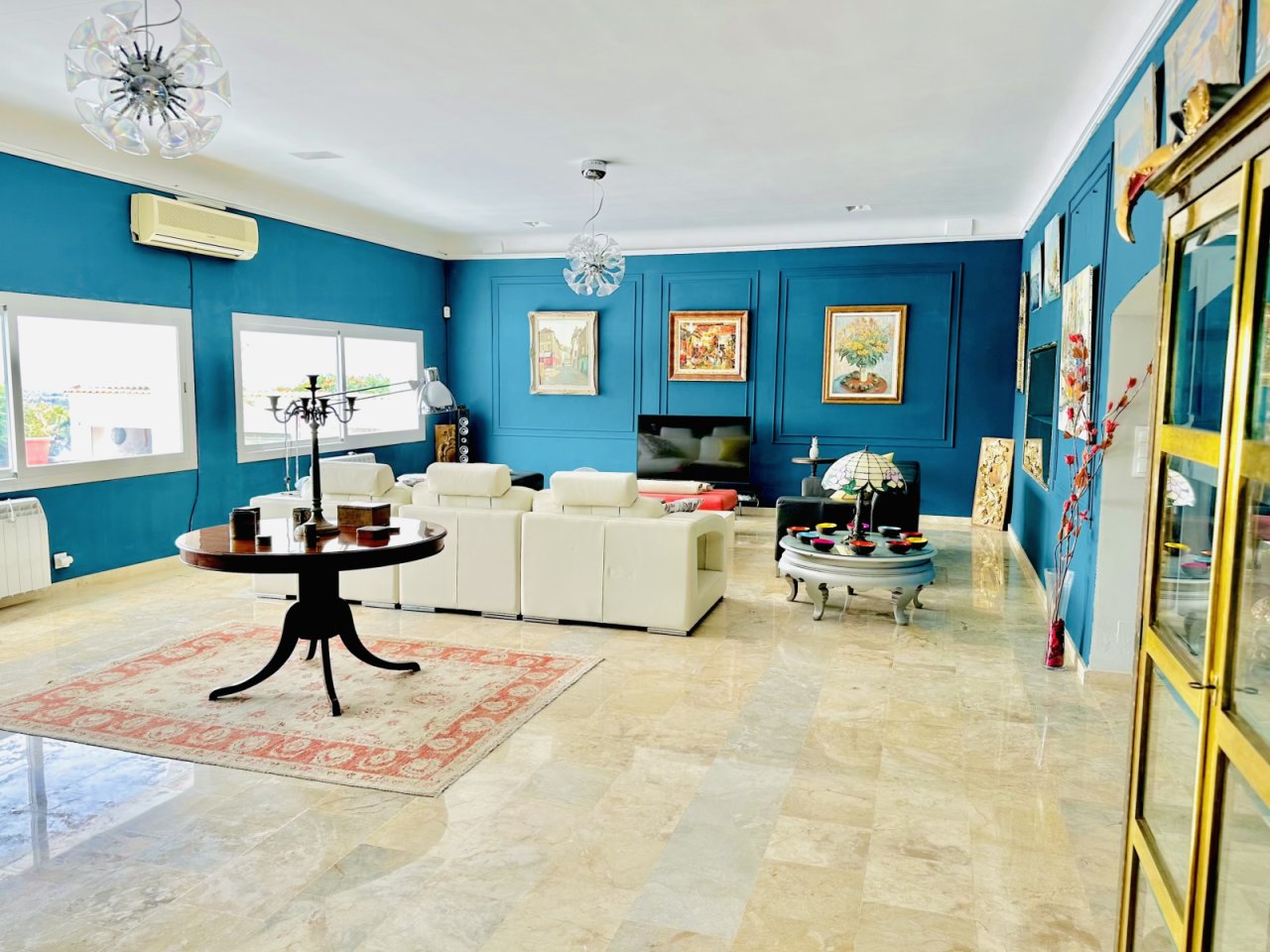 Representative living area with open layout and high-quality furnishings
