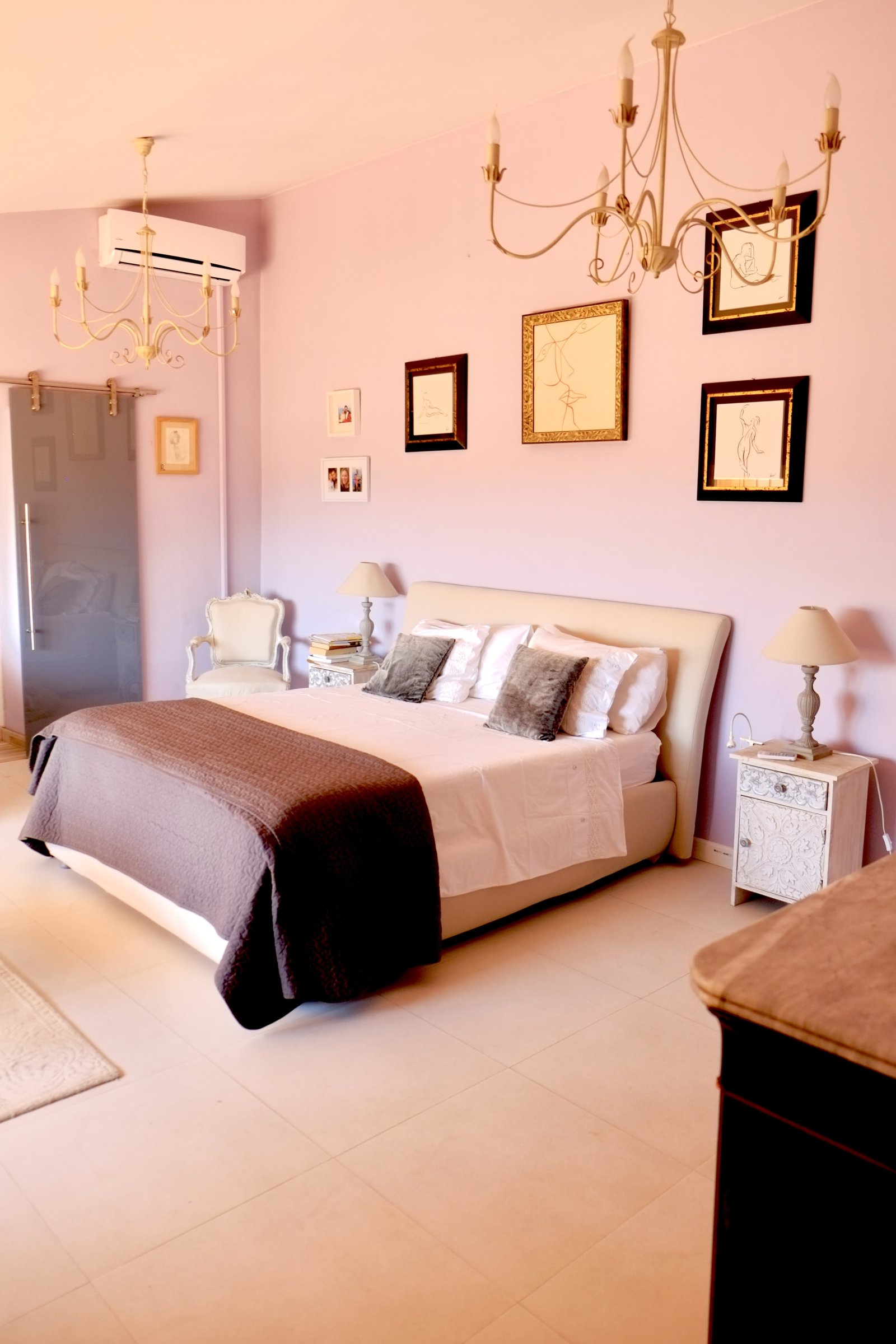 Comfortable bedroom with air conditioning and optimal layout.