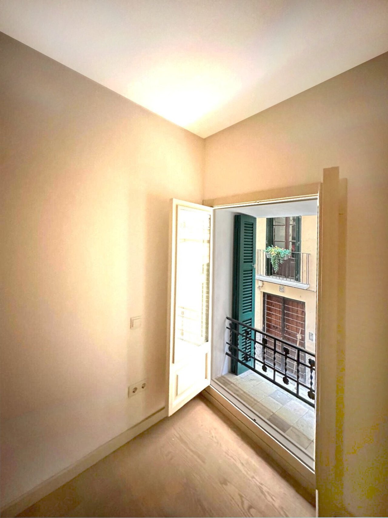 Balcony access with well-designed space flow and high-quality LED ceiling lighting