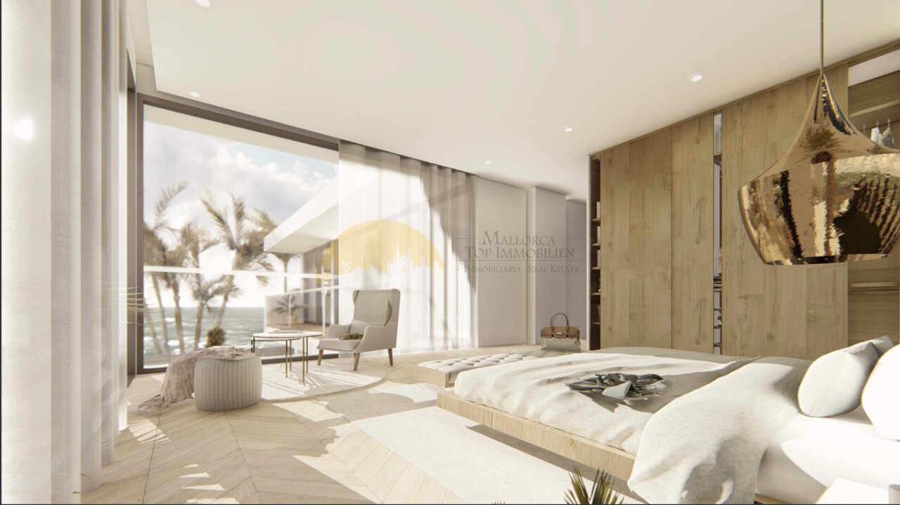 Main bedroom with walk-in closet and direct access to the private terrace