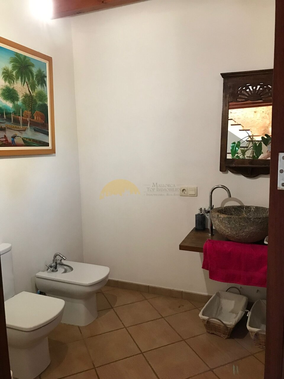Bathroom with separate toilet, practical washbasin, and functional layout Bathroom with separate toilet, practical washbasin, and functional layout