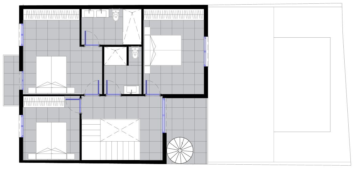 Libertad mediterránea en varios niveles – Casa adosada con amplias terrazas y vistas al mar
