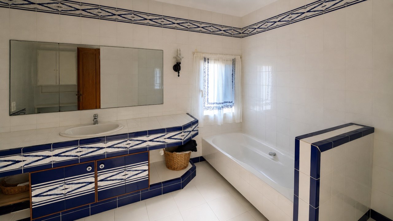 Baño con equipamiento de alta calidad y diseño funcional del espacio Baño con equipamiento de alta calidad y diseño funcional del espacio