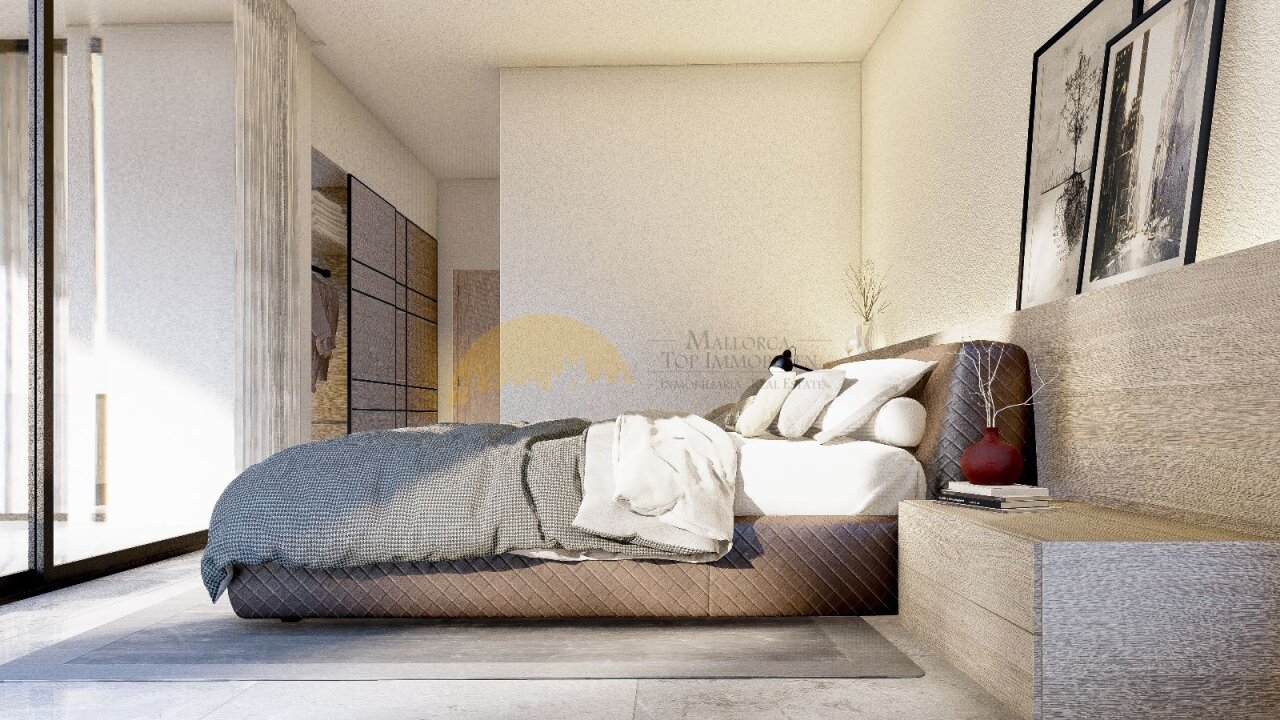 Dormitorio moderno con vestidor integrado y equipamiento de alta calidad Dormitorio moderno con vestidor integrado y equipamiento de alta calidad