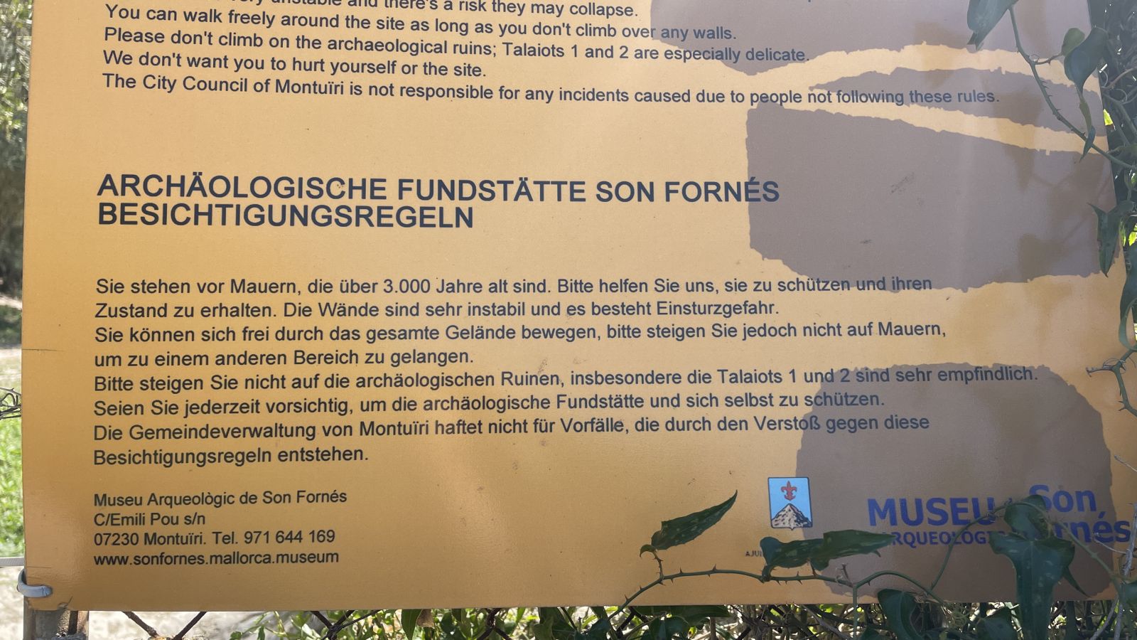 Talayot-Bauweise Son Fornés prähistorische Mauer Mallorca