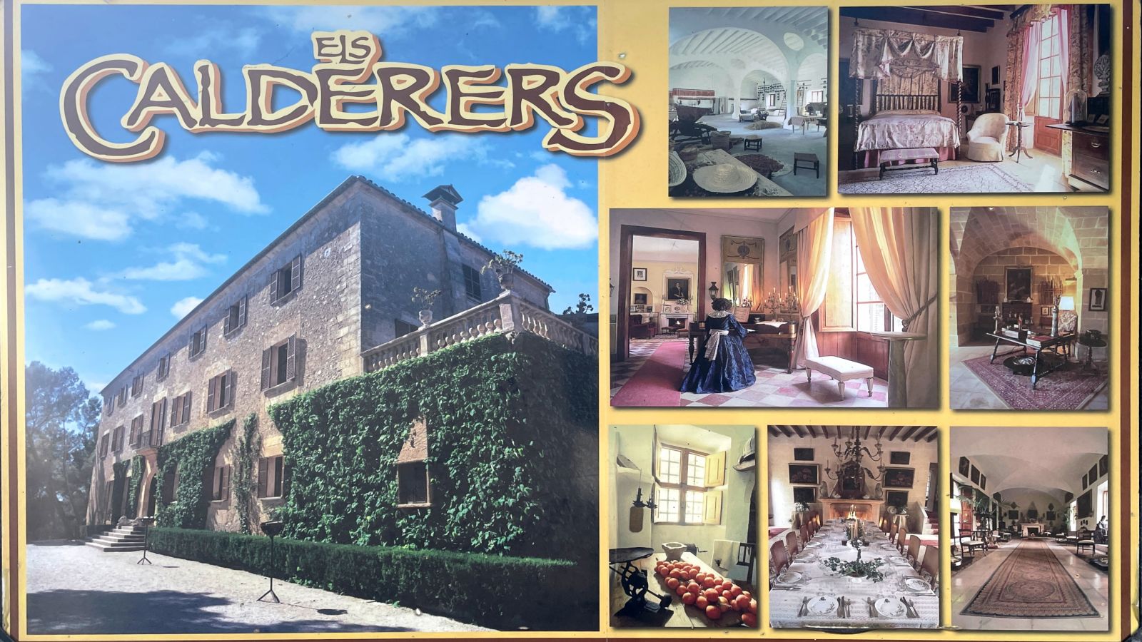 Das prächtige Herrenhaus Els Calderers auf Mallorca begrüßt Besucher mit historischer Schönheit und charmantem Ambiente.